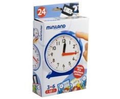 Miniland 95232 - Lern-Uhr + 6 Vorlagen