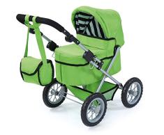 Bayer Design 1302700 Puppenwagen Trendy für Puppen bis 46 cm, höhenverstellbar, zusammenklappbar, grün
