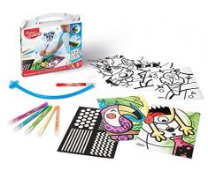 Maped CREATIV 846715 Puste-Stifte Blow Pen POP Art-mit Spüh-und Malvorlagen