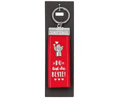 Depesche 10890.009 Schlüsselanhänger aus Filz, mit Schutzengel und Aufschrift, Du bist die Beste, rot, ca. 15 cm