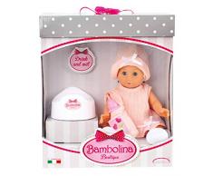 Dimian BD1621 Bambolina Boutique mit Outfit, Flasche und Töpfchen mit Sound, Puppe trinkt und pullert, ca. 36 cm, rosa