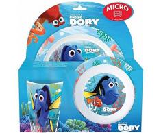 Disney 784450 Findet Dorie Mikrowellenset, Teller, Becher