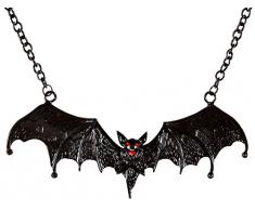 WIDMANN Schwarze Fledermaus Halskette für Erwachsene Halloween - einzigartig