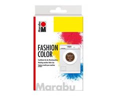 Marabu 17400023045 - Fashion Color dunkelbraun, Textilfarbe zum Färben in der Waschmaschine, kochecht, für Baumwolle, Leinen und Mischgewebe, 30 g Farbstoff und 60 g Reaktionsmittel
