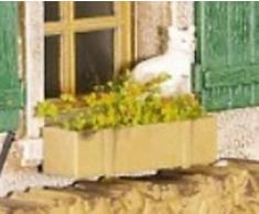 POLA 333214 - 10 Blumenkästen, Zubehör für die Modelleisenbahn, Modellbau