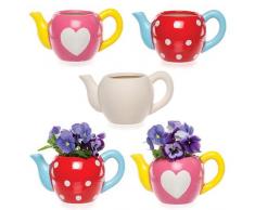 Baker Ross Keramik-Blumentöpfe „Teekanne“ für Kinder zum Gestalten, Bemalen und Verzieren - Kreatives Bastelset für Kinder/Erwachsene (2 Stück)