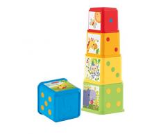 Fisher-Price CDC52 - Bunte Stapelwürfel Baby Spielzeug zum Sortieren und Stapeln, Spielzeug ab 6 Monaten