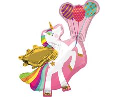 Amscan 3561201 Folienballon Einhorn, verschieden
