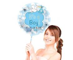 Folienballon Geburt Ist a Boy Junge blau Heliumballon 43 cm Ballon