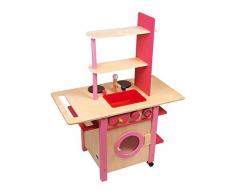 Small Foot 1154 Küche All in one aus Holz, mit Spülbecken, Herd
