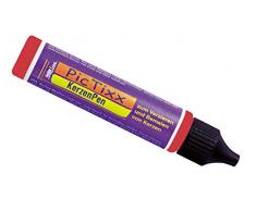 Kreul 49732 - PicTixx KerzenPen, Farbe auf Basis von Flüssigwachs, zum Beschriften, Verzieren und Bemalen von Kerzen, mit feiner Malspitze, 29 ml in rot metallic