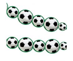 Amscan International 229709 2,4 m x 14 cm Fußball gestanzt Girlande