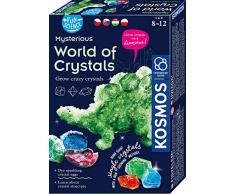 KOSMOS 616588 Fun Science - Geheimnisvolle Kristallwelt mehrsprachige Version (HU, CZ, SK, PL, nicht DE) Verrückte Kristall-Objekte selbst züchten, Experimentierset für Kinder