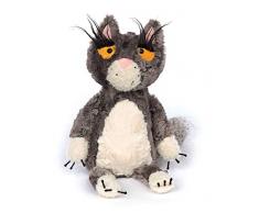 Sigikid Katze - Bad Cat, BeastsTown, Kuscheltier für Erwachsene und Kinder, grau/weiß, 39307