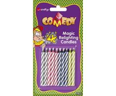 Smiffys Magische Wiederzündbare Kerzen, Time 4 Fun, 10er Pack, 11035