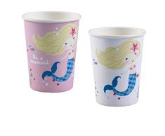 amscan 9903032 Becher Be a Mermaid, Mehrfarbig, 250 ml