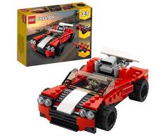 LEGO 31100 Creator 3-in-1 Sportwagen-, Hot Rod-, Flieger-Bauset, Spielzeuge für Kinder ab 7 Jahren für Jungen und Mädchen