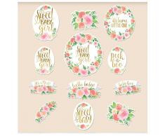Amscan International 192165 Dekoration, Cutouts Floral Baby