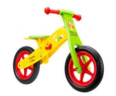 Disney 9910 Wooden Balance Bike WTP 12 Laufrad, Mehrfarbig, M