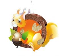 folia 94104 - Laternen Bastelset Eichhörnchen, ca. 34 x 29 x 11 cm - Komplettset zur Erstellung einer wunderschönen Laterne