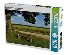 CALVENDO Puzzle Bank mit Ausblick nach Moosburg 1000 Teile Lege-Größe 64 x 48 cm Foto-Puzzle Bild von Dr. Brigitte Deus-Neumann