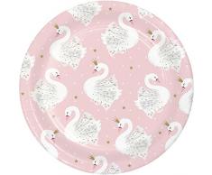 Schicke Swan Dessertteller, 8 Karat