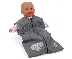 Bayer Chic 2000 792 76 Puppen-Schlafsack für Babypuppen, Jeans grau