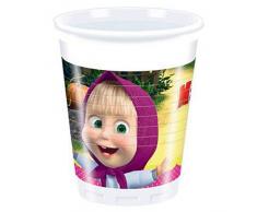 Procos 86513 Partygeschirr Masha und der Bär, Becher, One Size