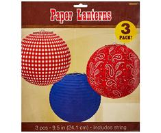 Amscan 241278 24 cm Western Papier Laternen