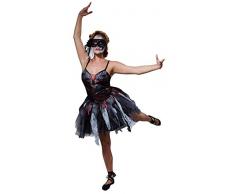 Rubie s Offizielles Damen Dead Ballerina schwarz Kleid Halloween Zombie, Erwachsenen-Kostüm – XS