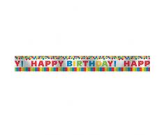 amscan 120164 Banner Happy Birthday Regenbogen Dekoration