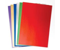 Baker Ross AC374 Metallic-A4-Pappe in 6 Farben – Weihnachtlicher Bastelspaß für Kinder und Erwachsene. Für Bastelarbeiten oder Dekorationen (20 Stück), Sortiert, A4, 20 Pack