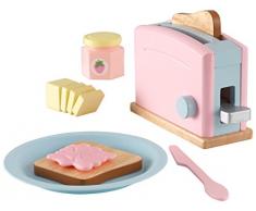 KidKraft 63374 Spielset Spielzeug-Set mit Toaster, Pastellfarben