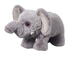Bauer Spielwaren Deine Tiere mit Herz Elefant stehend: Kleines Kuscheltier zum Kuscheln und Liebhaben, ideal als Geschenk, 33 cm, grau (12530)