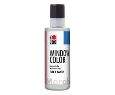 Marabu 04060004589 - Window Color fun & fancy, glitzer eis 80 ml, Fensterfarbe mit Glitter Farbe auf Wasserbasis, ablösbar auf glatten Flächen wie Glas, Spiegel, Fliesen und Folie