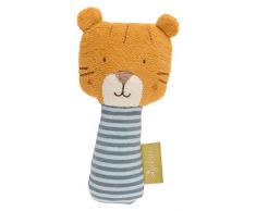 sigikid, Mädchen und Jungen, Rassel Tiger Green Collection, Babyspielzeug, empfohlen ab 0 Monaten, blau/orange, 39188