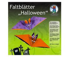 Ursus 3285199 - Faltblätter Halloween, ca. 20 x 20 cm, 80 g/qm, sortiert in 10 Designs, 120 Blatt