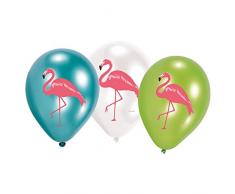 Amscan 9903333 Luftballons Set Flamingo Paradies 6-teilig
