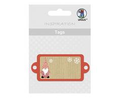 Ursus 56710018 - Geschenkanhänger Wichtel quer, 8 Stück