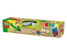 SES Creative 24911 Knete ECO 4 Farben Knetmasse, Mehrfarbig