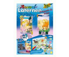 folia 954 - Ausmal - Laternen Sets, Prinzessin & Ponys, 23 Teile - zum Gestalten von 2 selbst ausgemalten Laternen