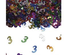 Folat 05302 - Tischkonfetti Zahl 3 - bunt - 1 x 14 gr.
