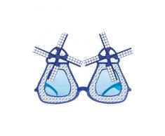 Gläser für Partys, Motiv: Windmühle, Farbe: blau