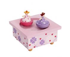 Trousselier - Prinzessinnen - Tanzende Musikbox - Spieluhr - Ideales Geburtsgeschenk - 2 abnehmbare Figuren - Einfache Bedienung - Musik Beautiful Dreamer - Farbe rosa