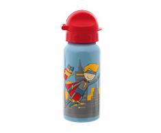 sigikid Jungen, Trinkflasche mit Drehverschluss 0,4 l, Pille Power, Blau, 25011