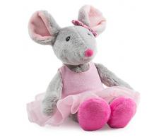 Schaffer 5651 Ballett-Maus Plüschtier, grau-rosa, S - 22 cm