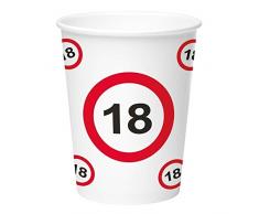 Folat NEU Becher Verkehrsschild 18, 350 ml, 8 Stück