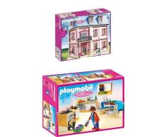 PLAYMOBIL 5303 - Romantisches Puppenhaus + PLAYMOBIL 5336 - Einbauküche mit Sitzecke