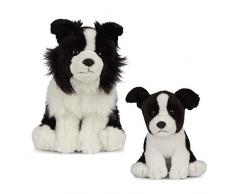 Living Nature AN494 Plüschtier Hund und Welpe, schwarz/weiß, Bundle