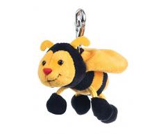 Schaffer 247 Sabiene Biene Plüschtier Schlüsselanhänger, gelb-schwarz, 9 cm